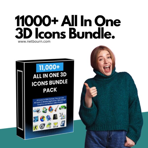 11000+ All In One 3D Icons Bundle Pack