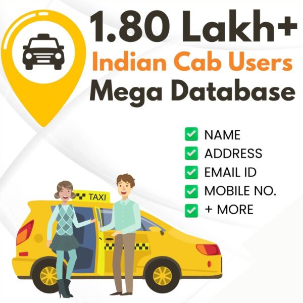1.80 Lakh+ Indian Cab Users Database