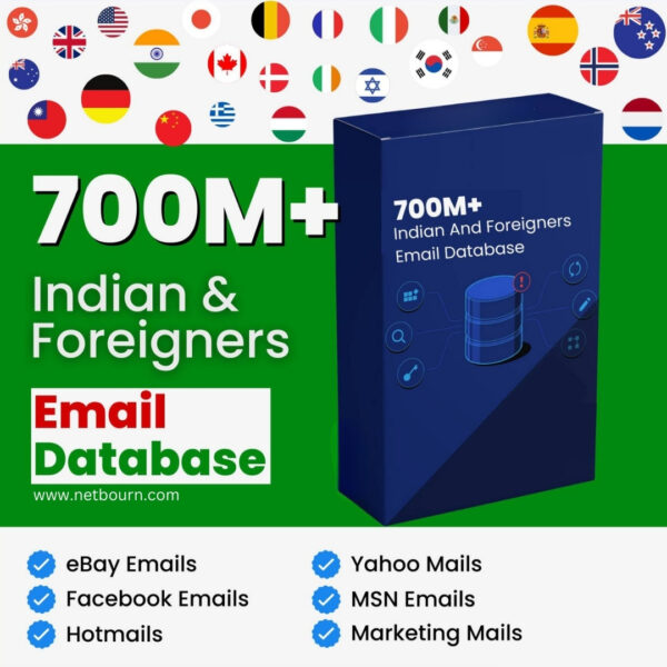 700M+ Indian And Foreigners Email Database