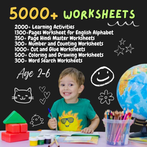 5000+ Printable Kids Worksheets (Age 2-6)