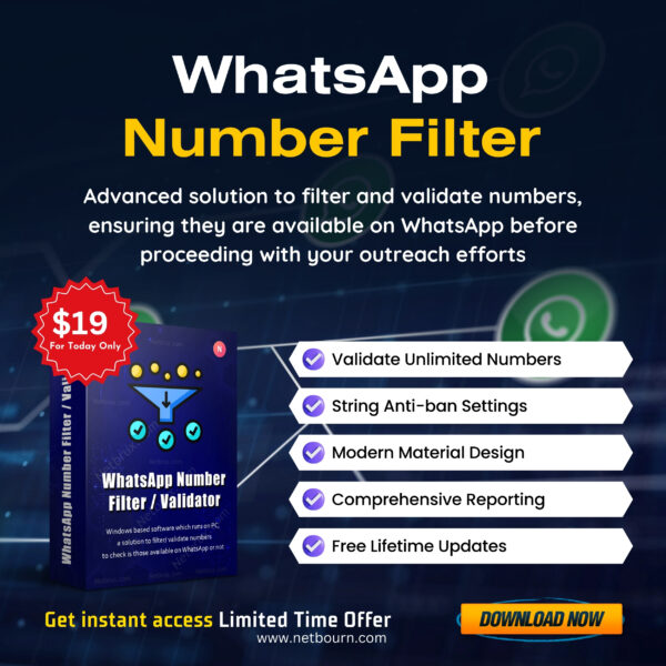 WhatsApp Number Filter & Business Profile Extractor Reseller Pack